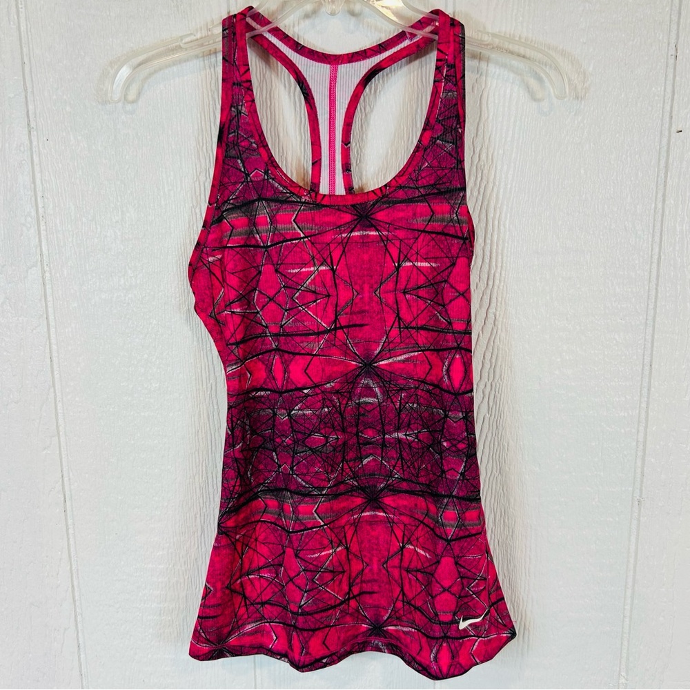 Nike Pink and Black Dri-FIT Tank Top
